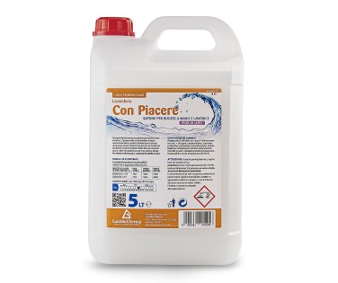 Con Piacere Fiori di Loto 5 LT– Detergente per Lavatrice e Bucato a Mano
