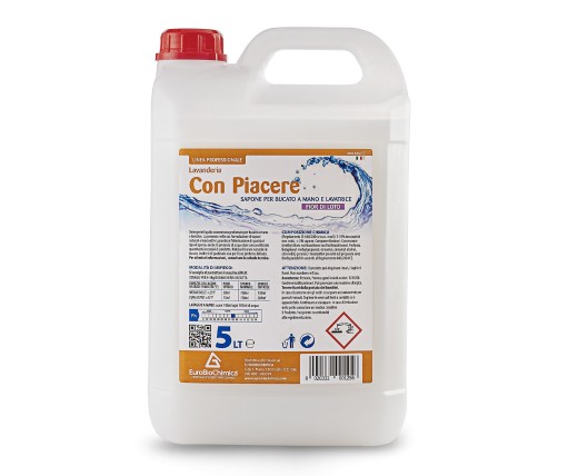 Con Piacere Fiori di Loto 5 LT– Detergente per Lavatrice e Bucato a Mano