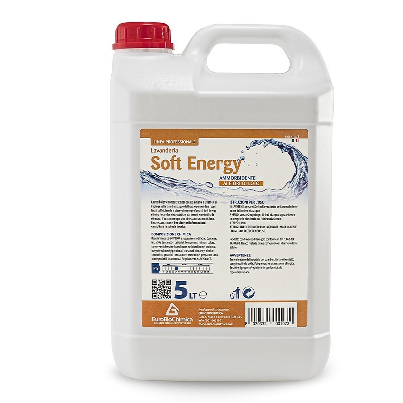 Soft Energy – Ammorbidente Bucato Fiori di Loto 5 LT | Morbidezza e Freschezza