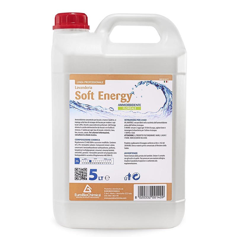 Soft Energy – Ammorbidente Bucato Floreale 5 LT| Morbidezza e Freschezza