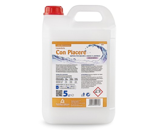 Con Piacere Gelsomino 5 LT– Detergente per Lavatrice e Bucato a Mano