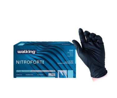 Guanti Nitrile Walking Nitrofort Blu | Senza Polvere e Resistenti