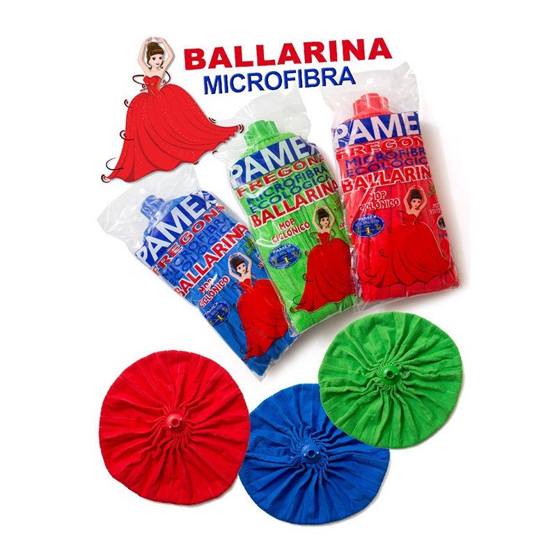 Mop BALLARINA in Microfibra  – Super Assorbente e Multisuperficie - 3 Colori