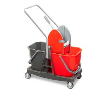 Carrello LZ Duomop 2 Secchi 20L con Strizzatore  - 4 Ruote