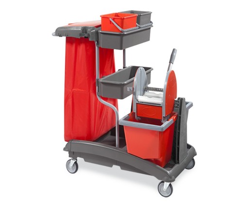Carrello Multiuso IdeaTop 6 – Completo di Secchi e Pressa per Mop | Pulizia Professionale
