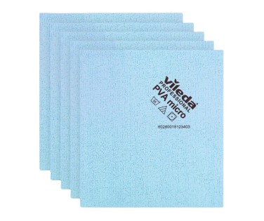 Panno PVAmicro Mis. 38x35  – Super Assorbente e Multiuso per Pulizie Professionali - Cf da 5 Pezzi