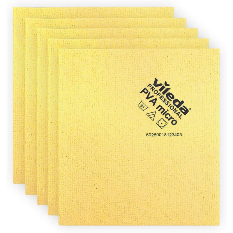 Panno PVAmicro Mis. 38x35 – Super Assorbente e Multiuso per Pulizie Professionali - Cf da 5 Pezzi Panno PVAmicro Mis. 38x35 – Super Assorbente e Multiuso per Pulizie Professionali - Cf da 5 Pezzi