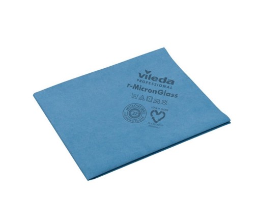 Panno MicronGlass per Vetri  Vileda – in Microfibra Riciclata Igienico e Sostenibile