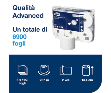 Rotolo Carta Igienica Tork SmartOne® T8 2 Veli – Alta Capacità