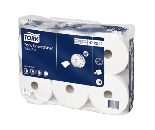 Rotolo Carta Igienica Tork SmartOne® T8 2 Veli – Alta Capacità e Riduzione Consumi 40%