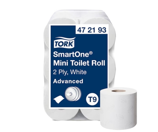 Rotolo Carta Igienica Tork SmartOne® T9 Mini 2 Veli – Bianco