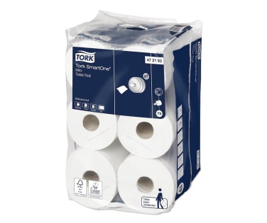 Rotolo Carta Igienica Tork SmartOne® T9 Mini 2 Veli – Alta Efficienza e Riduzione Consumi 40%