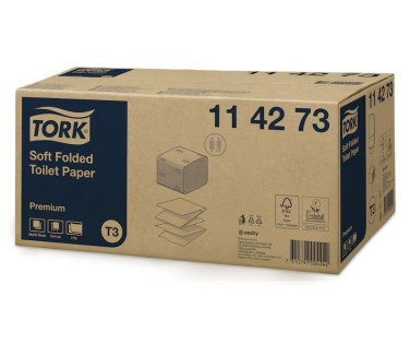 Carta Igienica Intercalata T3 Tork Premium Soft  – 2 Veli, Morbida e Igienica