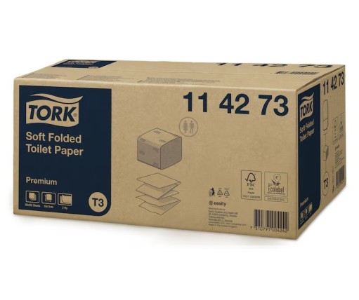 Carta Igienica Intercalata T3 Tork Premium Soft  – 2 Veli, Morbida e Igienica