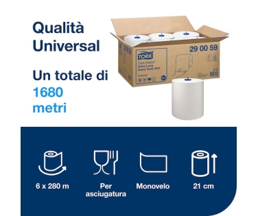 Asciugamani Extralunghi 1 Velo Tork Matic® Universal H1 – Bianco