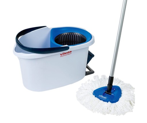 Kit UltraSpin Mini Vileda – Secchio, Manico, Strizzatore e Mop Rotante