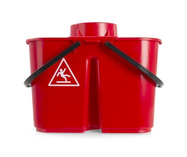 Secchio Fox Doppia Vasca 8+6 Litri TTS – Sistema Strizzino in Polipropilene - Col. Blu e Rosso