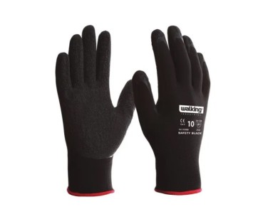 Guanti da Lavoro Safety Neri – Rivestiti in Lattice Rugoso, Antiscivolo e Antiodore