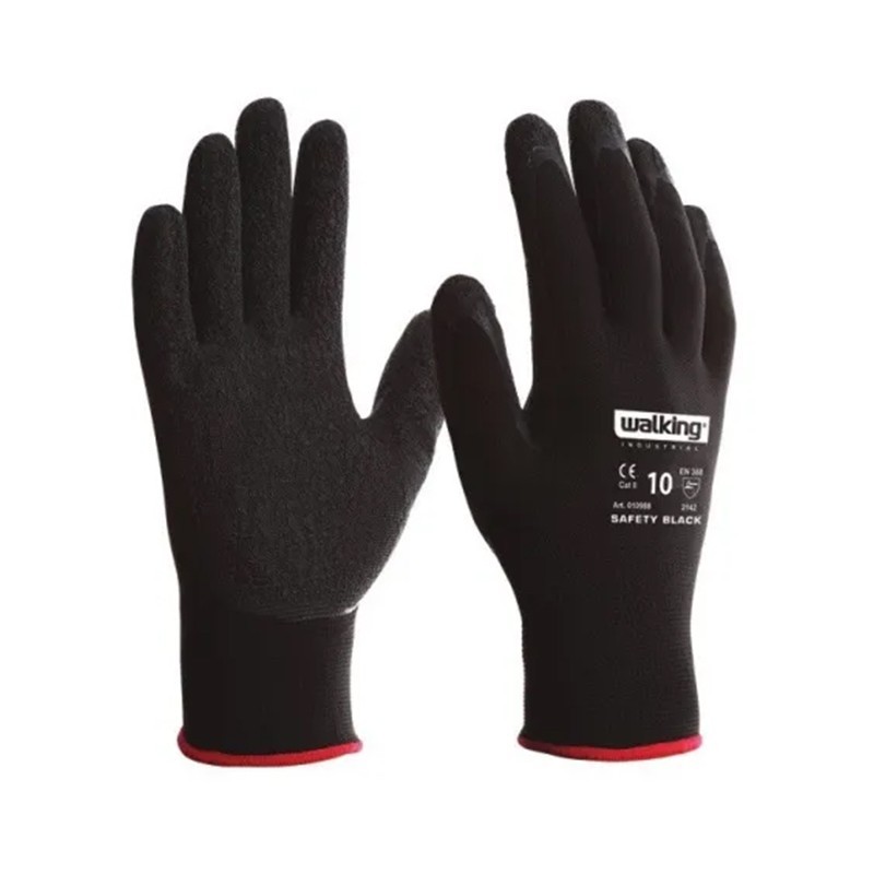 Guanti da Lavoro Safety Neri – Rivestiti in Lattice Rugoso, Antiscivolo e Antiodore Guanti da Lavoro Safety Neri – Rivestiti in Lattice Rugoso, Antiscivolo e Antiodore