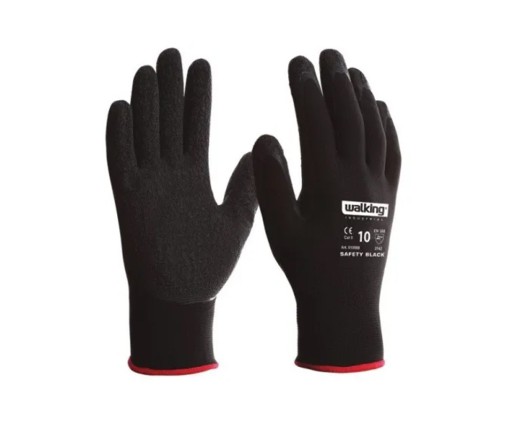 Guanti da Lavoro Safety Neri – Rivestiti in Lattice Rugoso, Antiscivolo e Antiodore