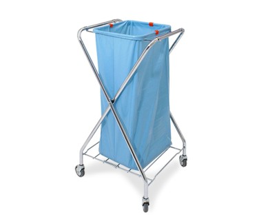 Carrello Portasacco Pieghevole Cromato con Reggisacco e Ruote Ø 80 mm – Pratico e Robusto