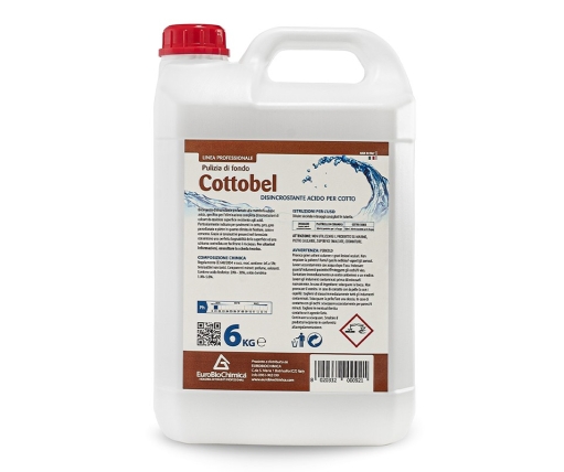 Cottobel – Detergente Disincrostante Acido per Grès e Cotto 6 Kg