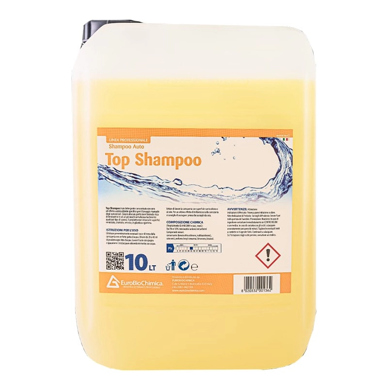 Top Shampoo Auto Professionale con Cera – Effetto Lucidante  - TANICA DA 10 LT
