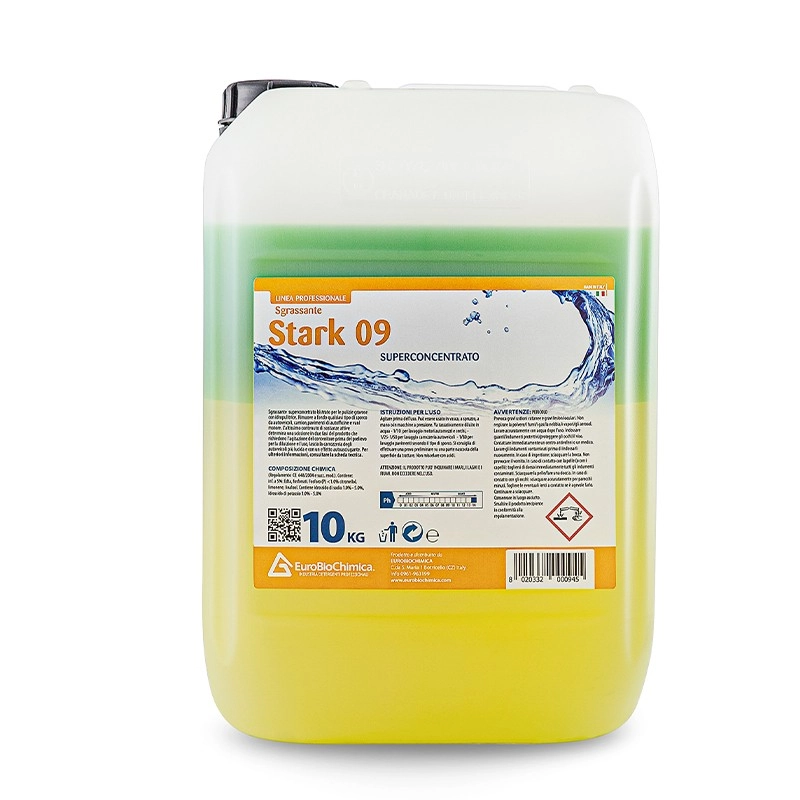 Stark09 – Sgrassante Superconcentrato Bistrato per Pulizie Industriali- TANICA 10 KG