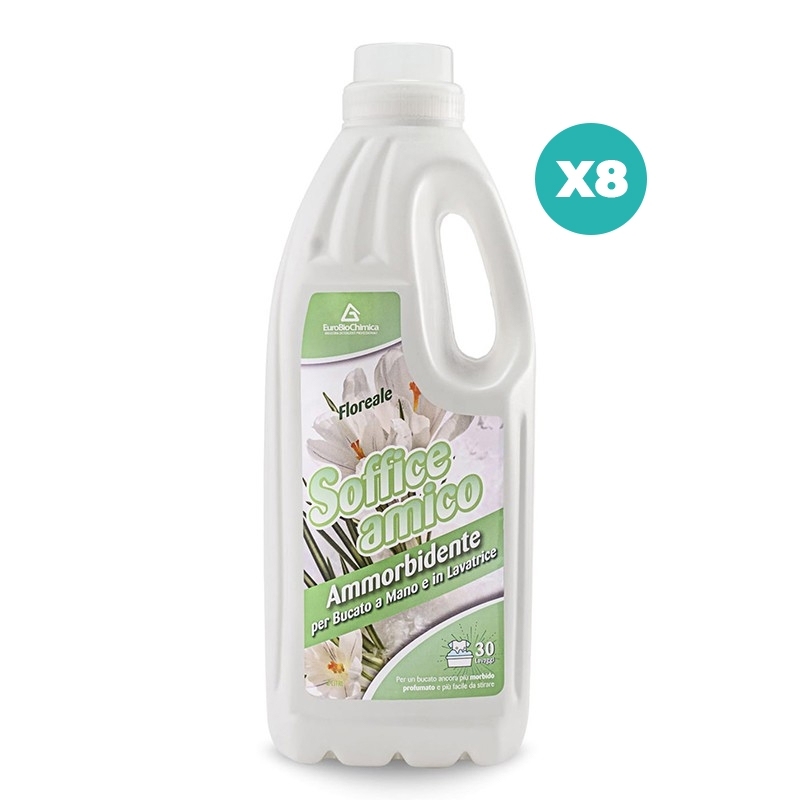 Soffice Amico – Ammorbidente Bucato Floreale 2 LT | Morbidezza e Freschezza - CT DA 8 PZ