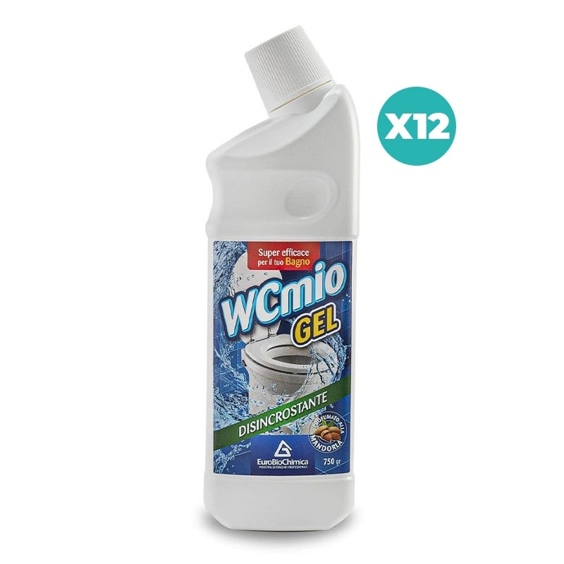 Wc Mio – Gel Igienizzante e Disincrostante Profumato alla Mandorla per WC 750 GR - CT DA 12 PZ Wc Mio – Gel Igienizzante e Disincrostante Profumato alla Mandorla per WC 750 GR - CT DA 12 PZ
