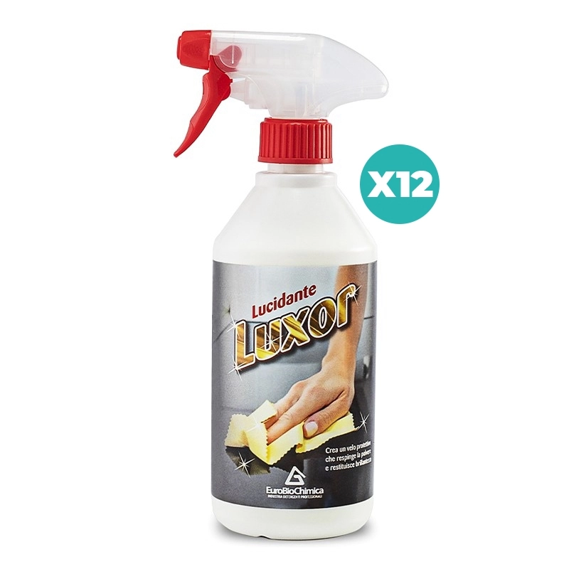 Luxor – Pulitore Lucidante Antistatico per Superfici e Interni Auto 500 ML -  CT DA 12 PZ