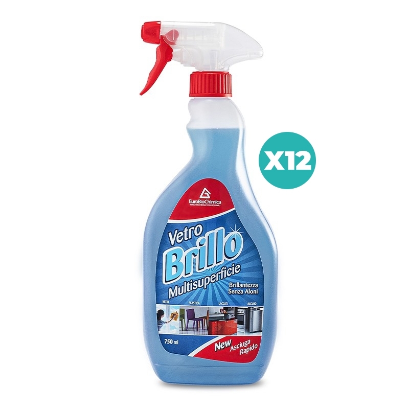 Brillo – Detergente multiuso vetri e superfici lavabili - CT DA 12 PZ