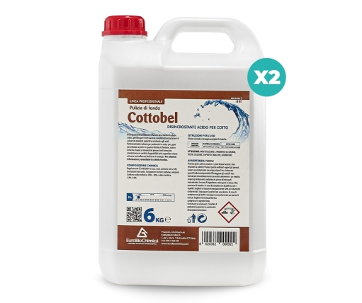 Cottobel – Detergente Disincrostante Acido per Grès e Cotto 6 Kg