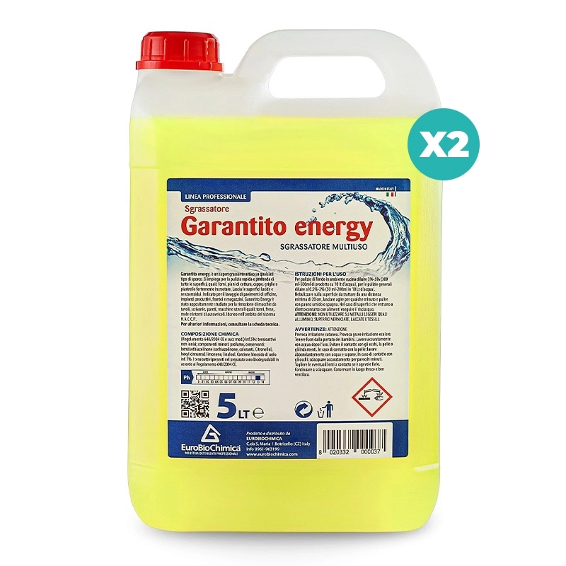 Garantito Energy sgrassatore multiuso 5 LT  - CT DA 2 PZ