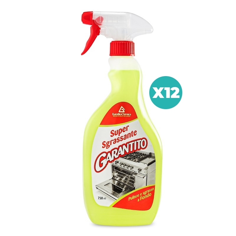 Garantito – Supersgrassante pronto all’uso per qualsiasi tipo di sporco 750 ML - CT DA 12 PZ Garantito – Supersgrassante pronto all’uso per qualsiasi tipo di sporco 750 ML - CT DA 12 PZ