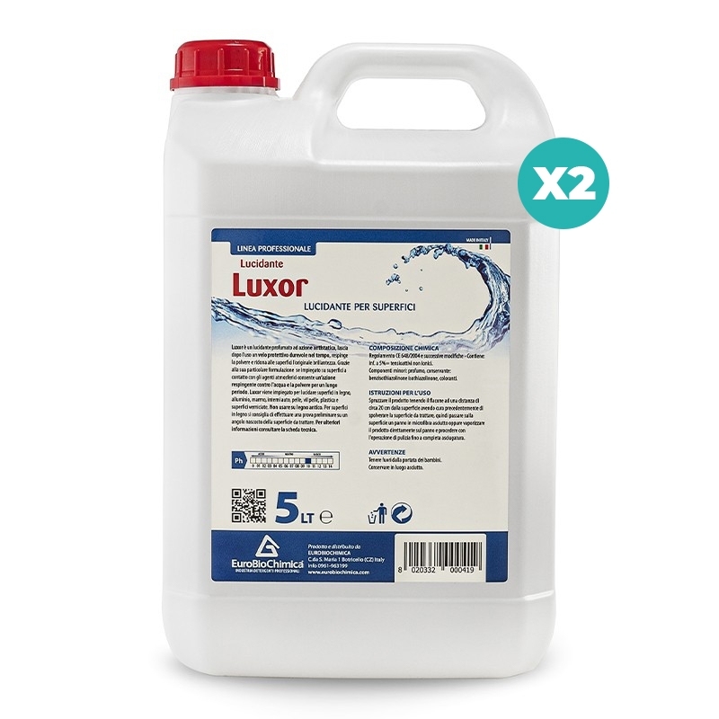 Luxor – Pulitore Lucidante Antistatico per Superfici e Interni Auto 5 LT - CT DA 2 PZ Luxor – Pulitore Lucidante Antistatico per Superfici e Interni Auto 5 LT - CT DA 2 PZ