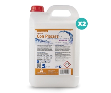 Con Piacere Fiori di Loto 5 LT– Detergente per Lavatrice e Bucato a Mano