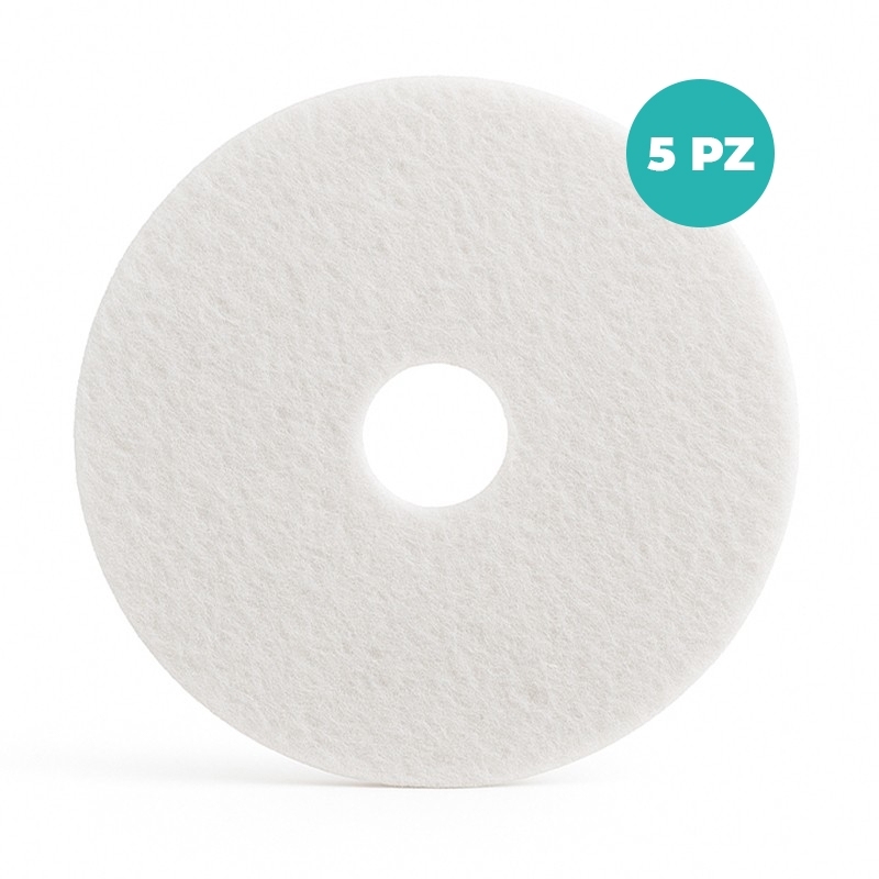 Pad Bianco Ghibli Very Soft Diametro 17” / 20” Cf da 5 Pezzi – Disco per Lucidatura Pavimenti Protetti Pad Bianco Ghibli Very Soft Diametro 17” / 20” Cf da 5 Pezzi – Disco per Lucidatura Pavimenti Protetti