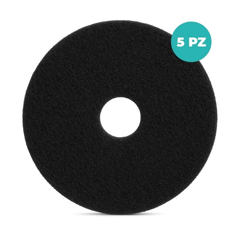 Pad Nero Ghibli Hard Diametro 17'' / 20” Cf da 5 Pezzi – Deceratura Totale e Pulizia Pavimenti Duri Pad Nero Ghibli Hard Diametro 17'' / 20” Cf da 5 Pezzi – Deceratura Totale e Pulizia Pavimenti Duri