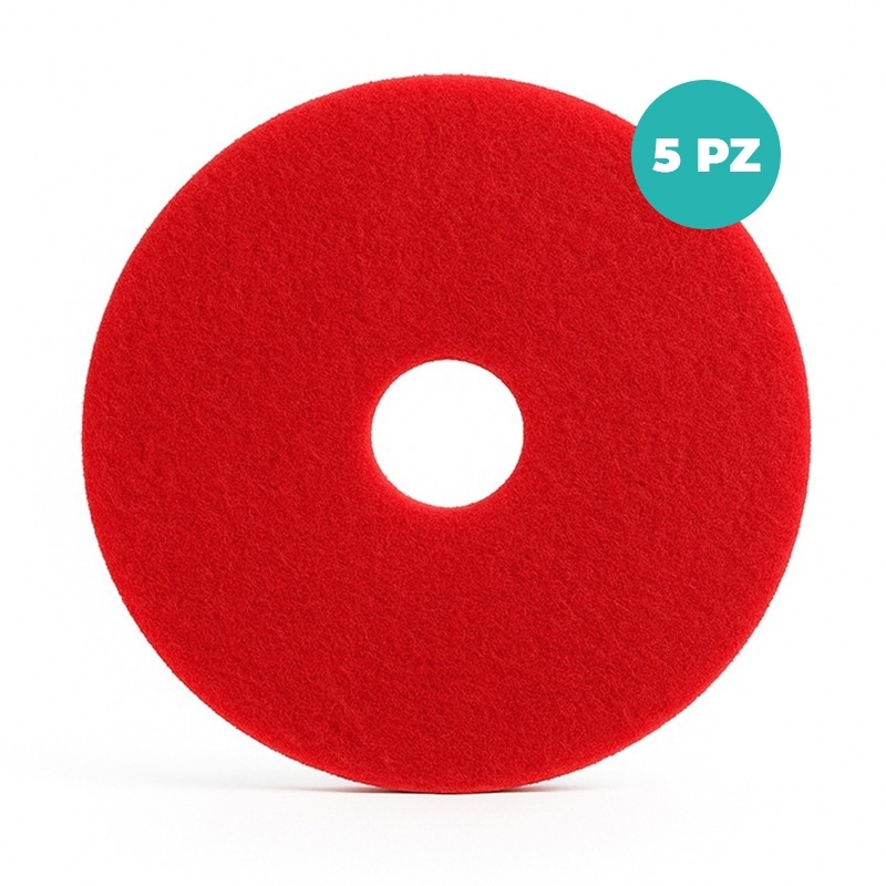 Pad Rosso Ghibli Medium Soft Diametro 17”/ 20” Cf da 5 Pezzi – Disco per Pulizia e Lucidatura Pavimenti Pad Rosso Ghibli Medium Soft Diametro 17”/ 20” Cf da 5 Pezzi – Disco per Pulizia e Lucidatura Pavimenti