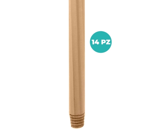 Manico in Legno 130 cm – Attacco a Vite Universale per Scope e Mop