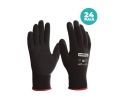 Guanti da Lavoro Safety Neri – Rivestiti in Lattice Rugoso, Antiscivolo e Antiodore- CF Da 24 Paia