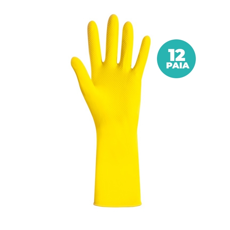 Guanti di Protezione FL40 in Lattice Felpato Gialli Cf da 12 Paia – Grip a Nido d’Ape- 40 gr Guanti di Protezione FL40 in Lattice Felpato Gialli Cf da 12 Paia – Grip a Nido d’Ape- 40 gr