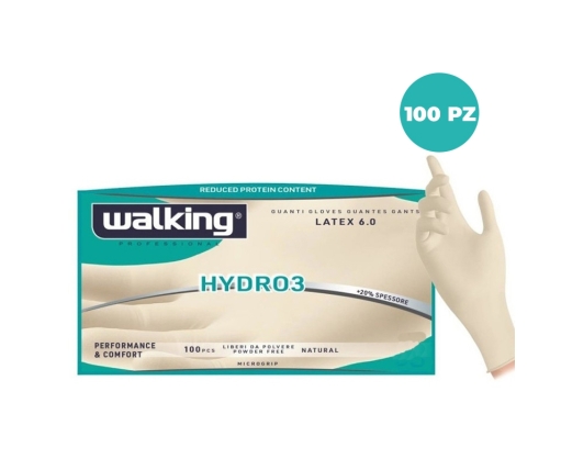 Guanti monouso Hydro3 Emolliente in lattice senza polvere – Sensibilità e comfort