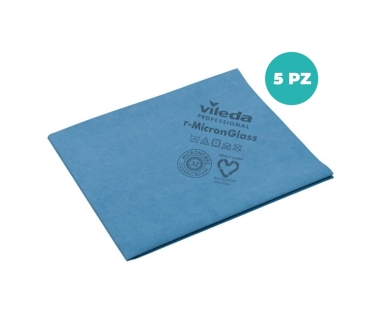 Panno MicronGlass per Vetri  Vileda – in Microfibra Riciclata Igienico e Sostenibile