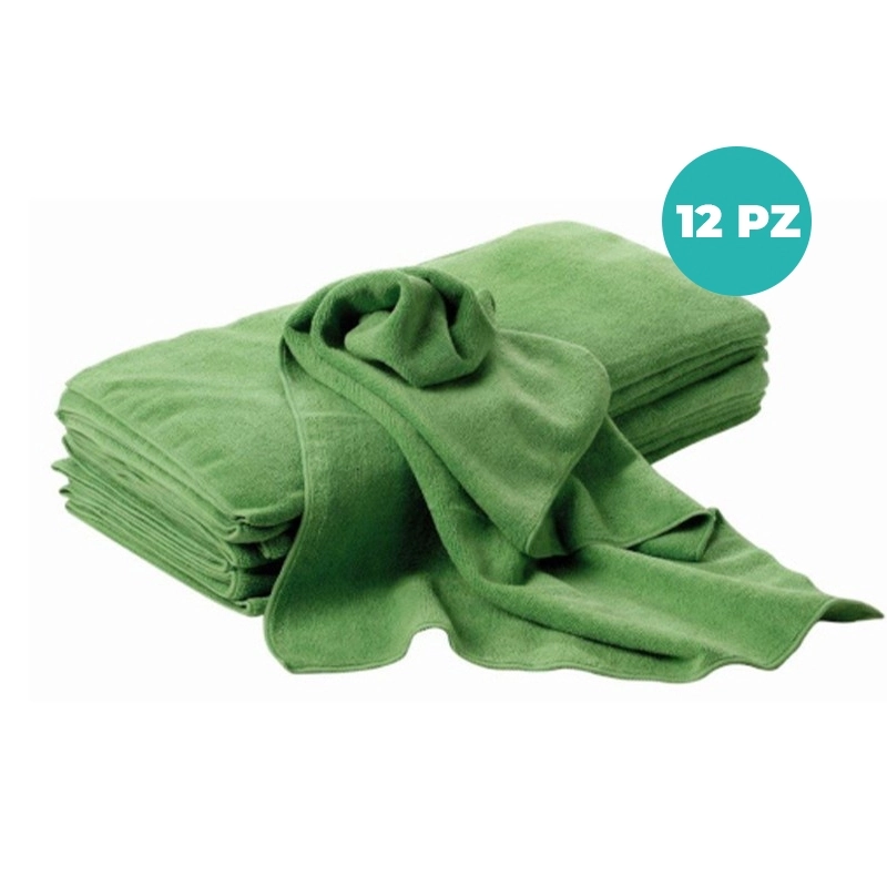 Panno Microfibra Pavimenti 50x70 cm Cf da 12 Pezzi – Panno Lavabile e Assorbente