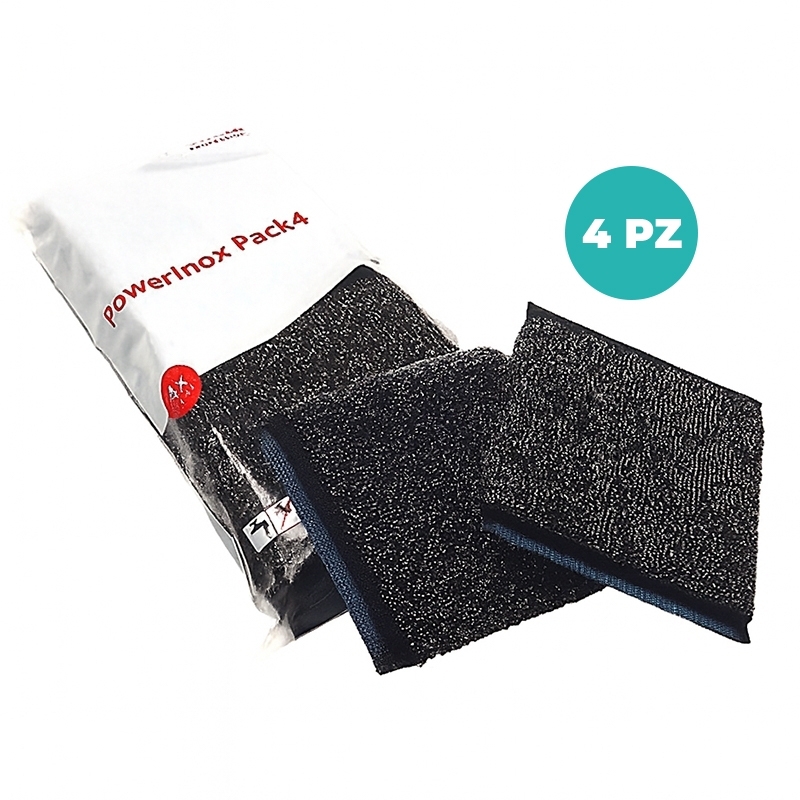 Spugna Abrasiva Power Inox Vileda – Confezione 4 Pezzi per Acciaio e Superfici Resistenti