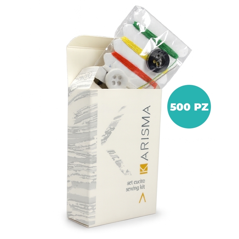 Set Cucito Monodose Karisma – Kit Ricamo e Riparazioni per Ospiti - 500 pz
