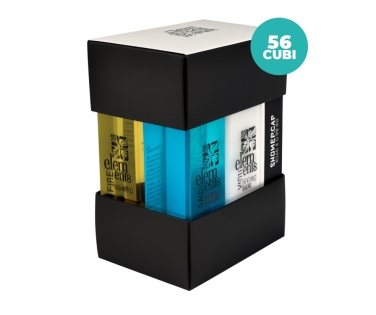 Cofanetto Cubo Elements Karisma – Kit Cortesia 56 Cubi con Shampoo, Bagnoschiuma, Igiene Intima, Crema Corpo e Accessori