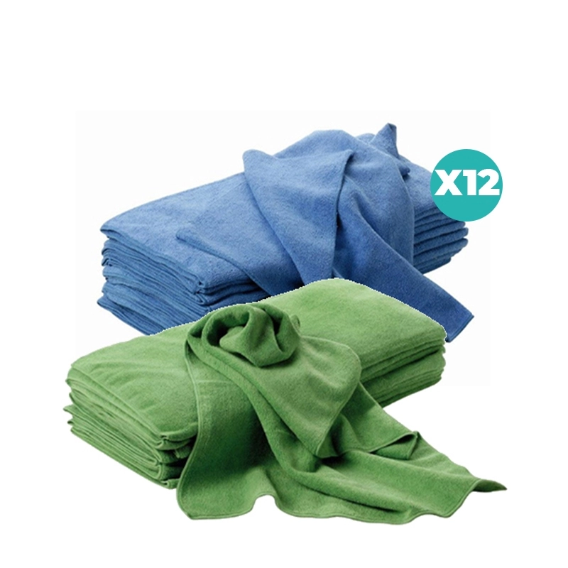 Panno Microfibra Pavimenti 50x70 cm – Blu e Verde , Lavabile e Assorbente